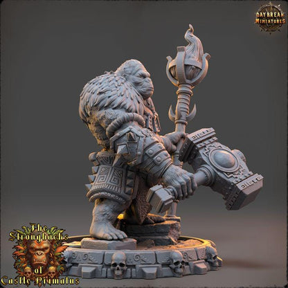 Varn Shadak, Strongbacks of Castle Primatus - 32mm Scale - Unpainted Miniature for DnD, Pathfinder, Tabletop RPGs - Daybreak Miniatures
