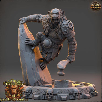 Tharn Duskaal, Strongbacks of Castle Primatus - 32mm Scale - Unpainted Miniature for DnD, Pathfinder, Tabletop RPGs - Daybreak Miniatures