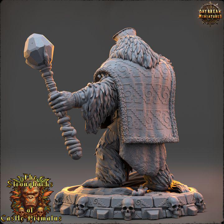 Urak Vaelor, Strongbacks of Castle Primatus - 32mm Scale - Unpainted Miniature for DnD, Pathfinder, Tabletop RPGs - Daybreak Miniatures