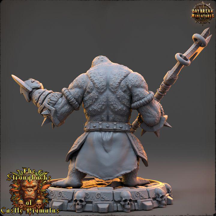 Balor Emryn, Strongbacks of Castle Primatus - 32mm Scale - Unpainted Miniature for DnD, Pathfinder, Tabletop RPGs - Daybreak Miniatures