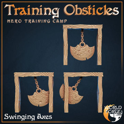 Swinging Axe, Axe Trap - Hero Training Camp - 32mm Scale - Unpainted Miniature for DnD, Pathfinder, Tabletop RPGs, and Dioramas