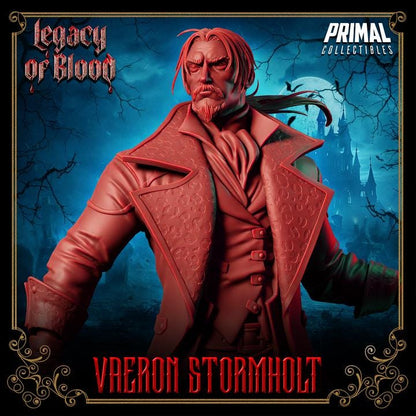 Vaeron Stormholt, Legacy of Blood - 28mm, 32mm, 75mm Scale - Unpainted Miniature for DnD, Pathfinder, Tabletop RPGs - Primal Collectibles