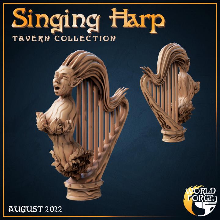 Singing Harp - Arcane Dragon Tavern Collection - 32mm Scale - Unpainted Miniature for DnD, Pathfinder, Tabletop RPGs, and Dioramas