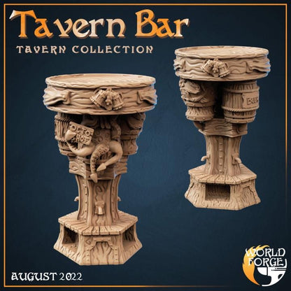 Tavern Bar - Arcane Dragon Tavern Collection - 32mm Scale - Unpainted Miniature for DnD, Pathfinder, Tabletop RPGs, and Dioramas