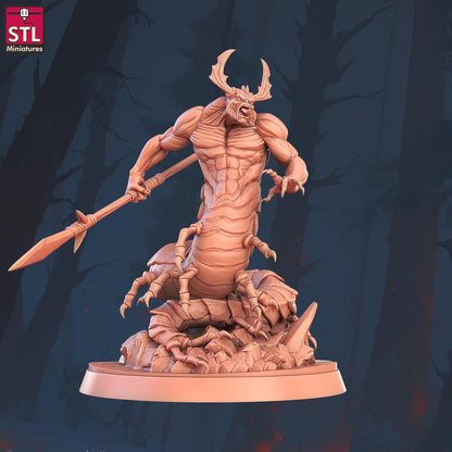 Chilopendras, Bug Monsters - 32mm Scale - Unpainted Miniature for DnD, Pathfinder, Tabletop RPGs - STL Miniatures