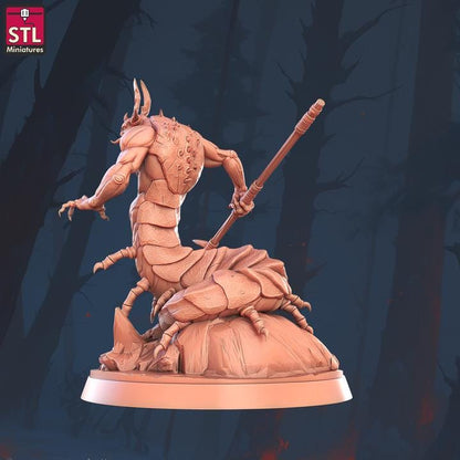 Chilopendras, Bug Monsters - 32mm Scale - Unpainted Miniature for DnD, Pathfinder, Tabletop RPGs - STL Miniatures