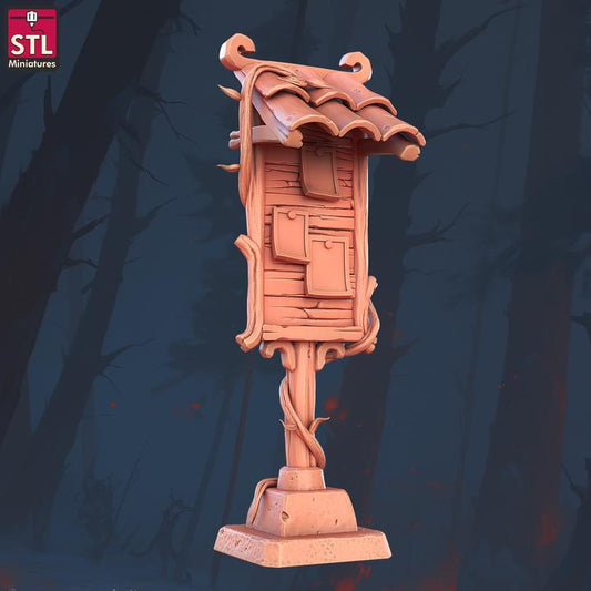 Information Panel, Notice Board - Town Festival Set - 32mm Scale - Unpainted Miniature for DnD, Pathfinder, Tabletop RPGs - STL Miniatures