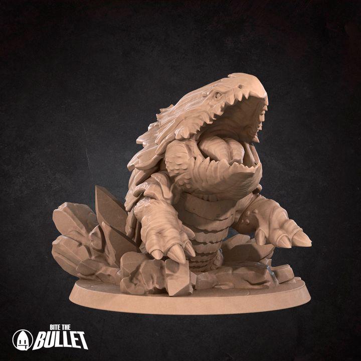 Bulette - 32mm, 35mm Scale - Unpainted Miniature for DnD, Pathfinder, Tabletop RPGs - Bite the Bullet