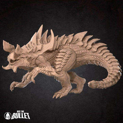 Tarrasque - 32mm, 35mm Scale - Unpainted Miniature for DnD, Pathfinder, Tabletop RPGs - Bite the Bullet
