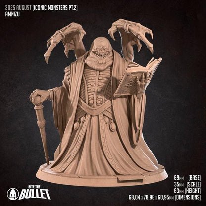 Amnizu - 32mm, 35mm Scale - Unpainted Miniature for DnD, Pathfinder, Tabletop RPGs - Bite the Bullet