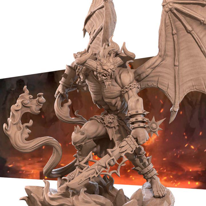 Balor - 32mm, 35mm Scale - Unpainted Miniature for DnD, Pathfinder, Tabletop RPGs - Bite the Bullet