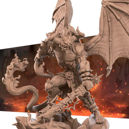 Balor - 32mm, 35mm Scale - Unpainted Miniature for DnD, Pathfinder, Tabletop RPGs - Bite the Bullet