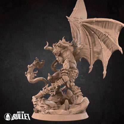 Balor - 32mm, 35mm Scale - Unpainted Miniature for DnD, Pathfinder, Tabletop RPGs - Bite the Bullet