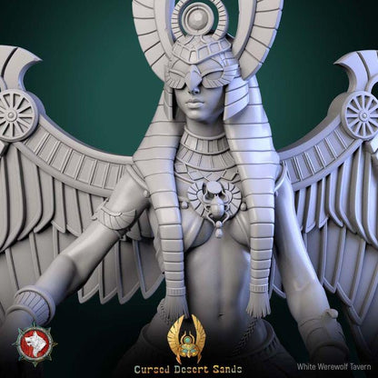 Sekhara the Lion Mother - 32mm Scale - Unpainted Miniature for DnD, Pathfinder, Tabletop RPGs - White Werewolf Tavern