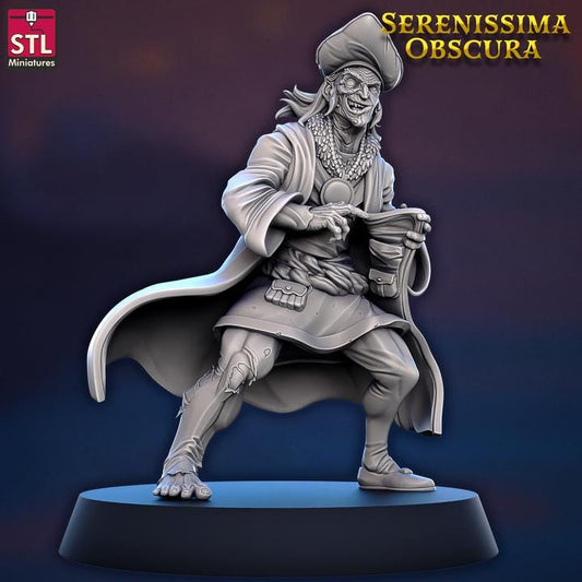 Corrupted Philosopher - Serenissima Obscura - 32mm Scale - Unpainted Miniature for DnD, Pathfinder, Tabletop RPGs - STL Minis