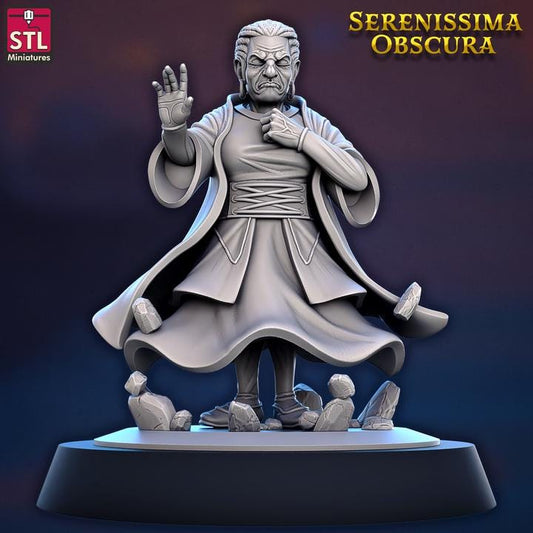 Human Druid, Emerencia - Serenissima Obscura - 32mm Scale - Unpainted Miniature for DnD, Pathfinder, Tabletop RPGs - STL Minis