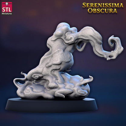 Tentacles From The Myst, Pose B - Serenissima Obscura - 32mm Scale - Unpainted Miniature for DnD, Pathfinder, Tabletop RPGs - STL Minis