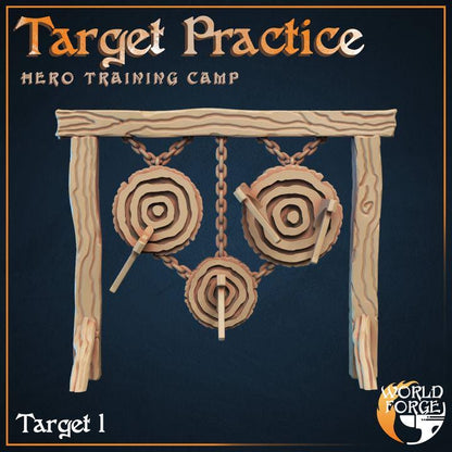 Training Targets - Training Camp - 32mm Scale - Unpainted Miniature for DnD, Pathfinder, Tabletop RPGs, and Dioramas - World Forge