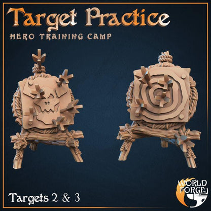 Training Targets - Training Camp - 32mm Scale - Unpainted Miniature for DnD, Pathfinder, Tabletop RPGs, and Dioramas - World Forge