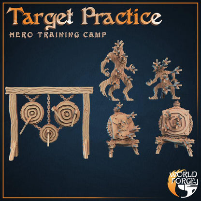 Training Targets - Training Camp - 32mm Scale - Unpainted Miniature for DnD, Pathfinder, Tabletop RPGs, and Dioramas - World Forge