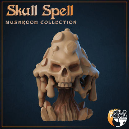 Mushroom Spells - Mushroom Collection - 32mm Scale - Unpainted Miniature for DnD, Pathfinder, Tabletop RPGs, and Dioramas - World Forge