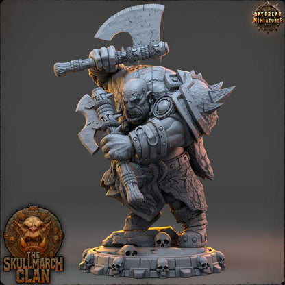 Brathok Gravesinger - The Skullmarch Clan - 32mm Scale - Unpainted Miniature for DnD, Pathfinder, Tabletop RPGs - Daybreak Miniatures