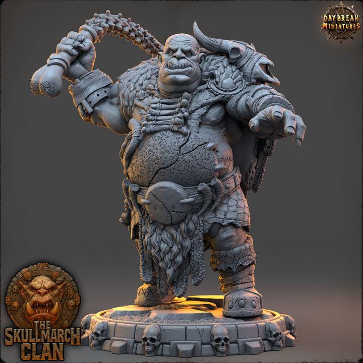 Dregmarw Thornlash - The Skullmarch Clan - 32mm Scale - Unpainted Miniature for DnD, Pathfinder, Tabletop RPGs - Daybreak Miniatures