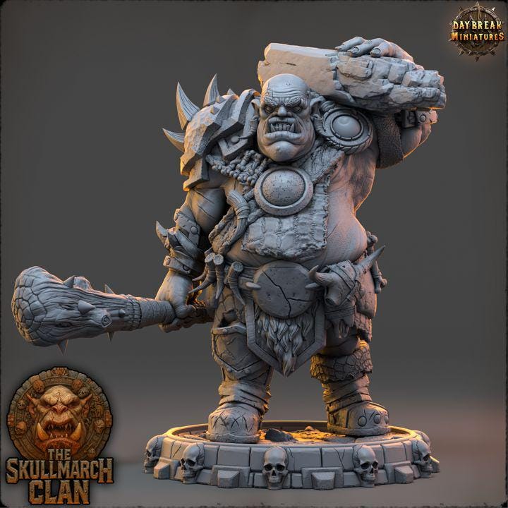 Krathor Bannerless - The Skullmarch Clan - 32mm Scale - Unpainted Miniature for DnD, Pathfinder, Tabletop RPGs - Daybreak Miniatures