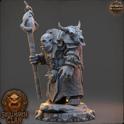 Molgar Ashvoice - The Skullmarch Clan - 32mm Scale - Unpainted Miniature for DnD, Pathfinder, Tabletop RPGs - Daybreak Miniatures