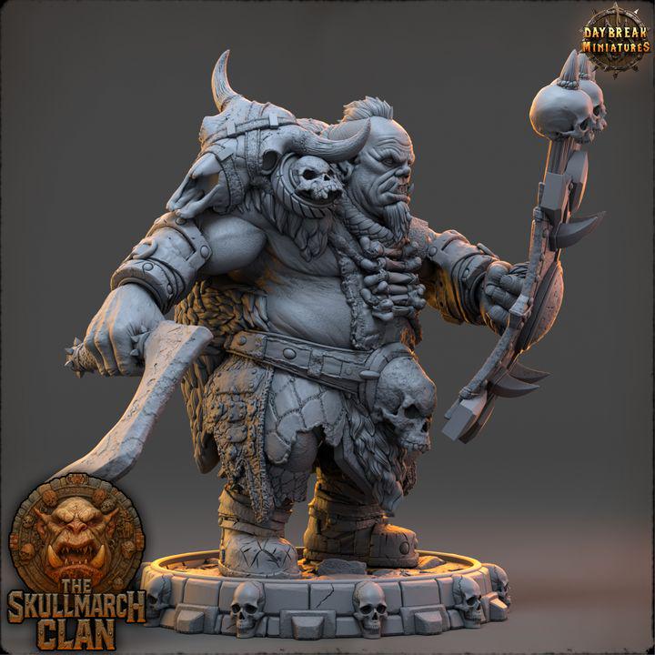 Vorg Chaincutter - The Skullmarch Clan - 32mm Scale - Unpainted Miniature for DnD, Pathfinder, Tabletop RPGs - Daybreak Miniatures