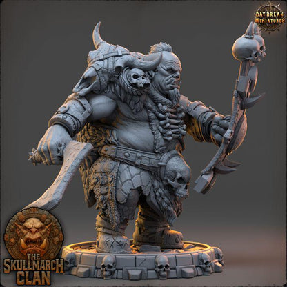 Vorg Chaincutter - The Skullmarch Clan - 32mm Scale - Unpainted Miniature for DnD, Pathfinder, Tabletop RPGs - Daybreak Miniatures