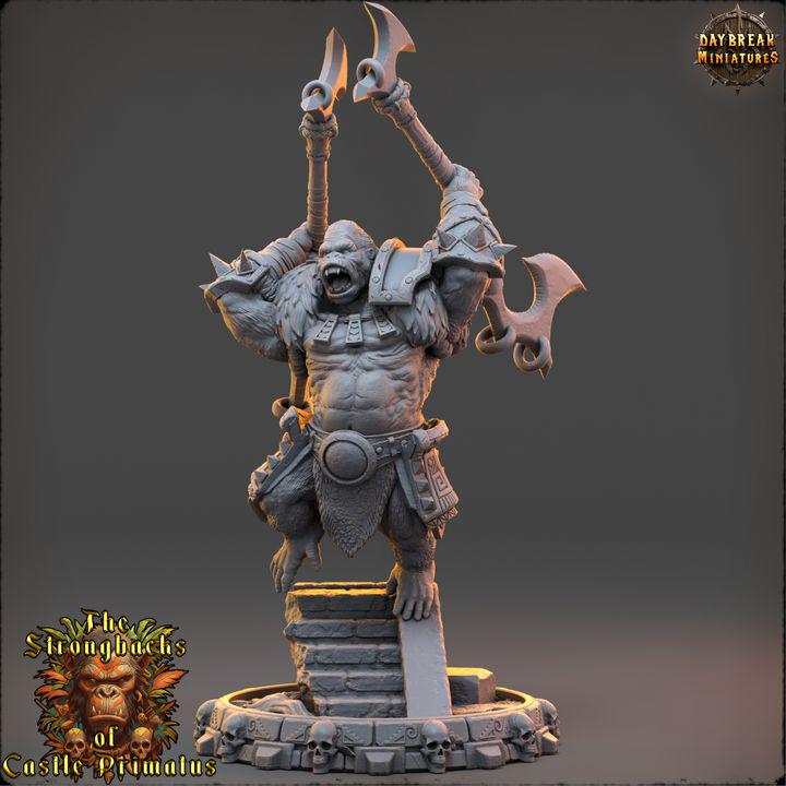 Kael Ithron, Strongbacks of Castle Primatus - 32mm Scale - Unpainted Miniature for DnD, Pathfinder, Tabletop RPGs - Daybreak Miniatures