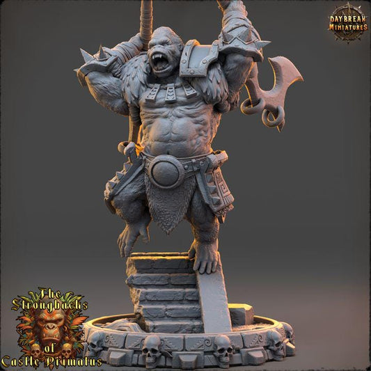 Kael Ithron, Strongbacks of Castle Primatus - 32mm Scale - Unpainted Miniature for DnD, Pathfinder, Tabletop RPGs - Daybreak Miniatures