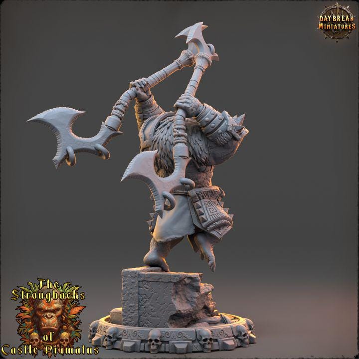 Kael Ithron, Strongbacks of Castle Primatus - 32mm Scale - Unpainted Miniature for DnD, Pathfinder, Tabletop RPGs - Daybreak Miniatures