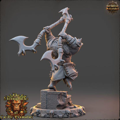 Kael Ithron, Strongbacks of Castle Primatus - 32mm Scale - Unpainted Miniature for DnD, Pathfinder, Tabletop RPGs - Daybreak Miniatures