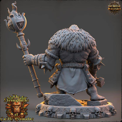 Varn Shadak, Strongbacks of Castle Primatus - 32mm Scale - Unpainted Miniature for DnD, Pathfinder, Tabletop RPGs - Daybreak Miniatures