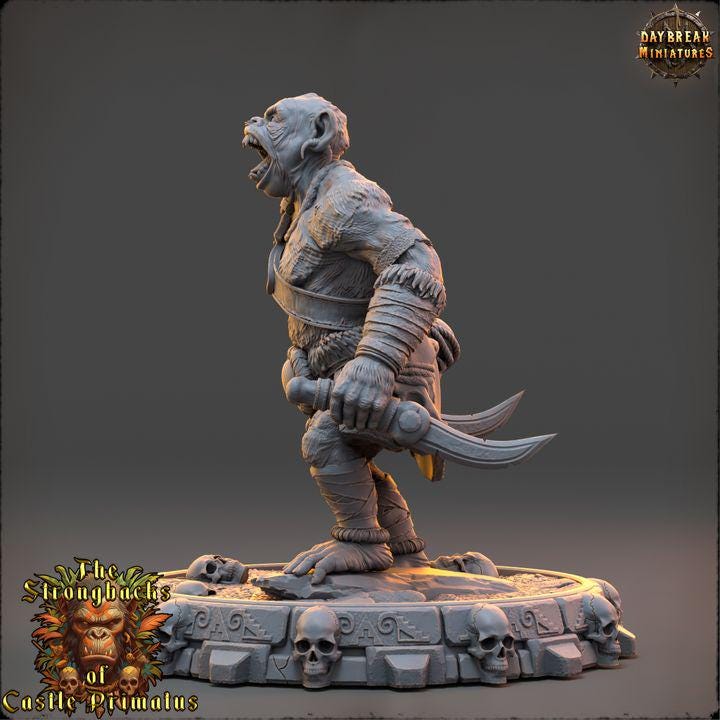 Mogar Stonemir, Strongbacks of Castle Primatus - 32mm Scale - Unpainted Miniature for DnD, Pathfinder, Tabletop RPGs - Daybreak Miniatures