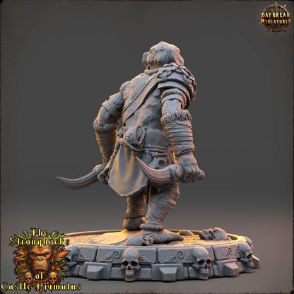 Mogar Stonemir, Strongbacks of Castle Primatus - 32mm Scale - Unpainted Miniature for DnD, Pathfinder, Tabletop RPGs - Daybreak Miniatures