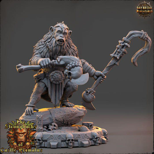 Brak Stormar, Strongbacks of Castle Primatus - 32mm Scale - Unpainted Miniature for DnD, Pathfinder, Tabletop RPGs - Daybreak Miniatures
