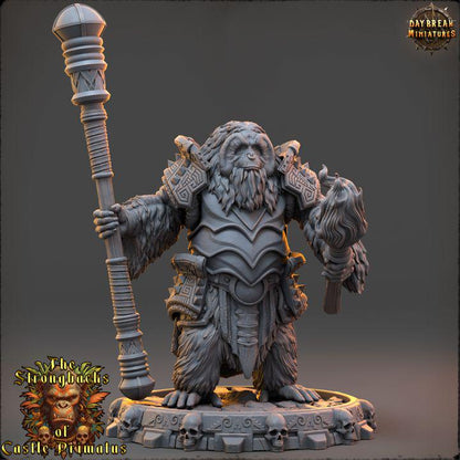 Hral Fyrnax, Strongbacks of Castle Primatus - 32mm Scale - Unpainted Miniature for DnD, Pathfinder, Tabletop RPGs - Daybreak Miniatures
