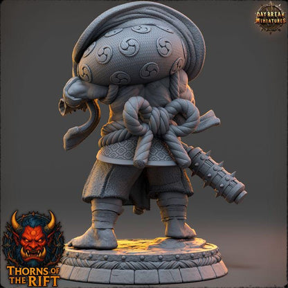 Arashio, Oni Miniature - Thorns of the Rift - 32mm Scale - Unpainted Miniature for DnD, Pathfinder, Tabletop RPGs - Daybreak Miniatures