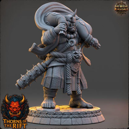Arashio, Oni Miniature - Thorns of the Rift - 32mm Scale - Unpainted Miniature for DnD, Pathfinder, Tabletop RPGs - Daybreak Miniatures