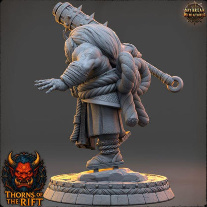 Tetsubōmaru, Oni Miniature - Thorns of the Rift - 32mm Scale - Unpainted Miniature for DnD, Pathfinder, Tabletop RPGs - Daybreak Miniatures