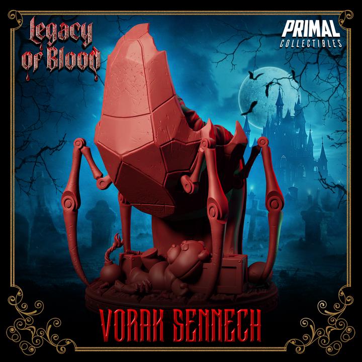 Lord Vorak Sennech, Legacy of Blood - 28mm, 32mm, 75mm Scale - Unpainted Miniature for DnD, Pathfinder, Tabletop RPGs