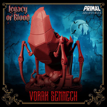 Lord Vorak Sennech, Legacy of Blood - 28mm, 32mm, 75mm Scale - Unpainted Miniature for DnD, Pathfinder, Tabletop RPGs