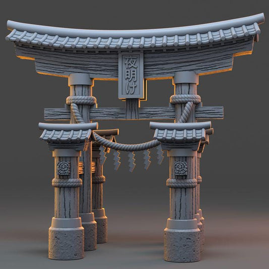 Akatsuki-no-Mon, Archway - Thorns of the Rift - 32mm Scale - Unpainted Miniature for DnD, Pathfinder, Tabletop RPGs - Daybreak Miniatures