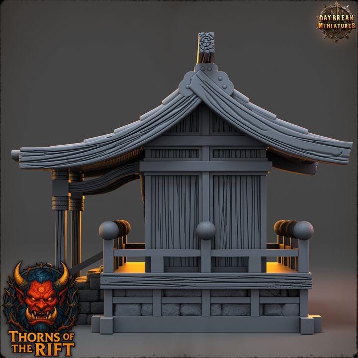 Kamimure, Tiny House - Thorns of the Rift - 32mm Scale - Unpainted Miniature for DnD, Pathfinder, Tabletop RPGs - Daybreak Miniatures
