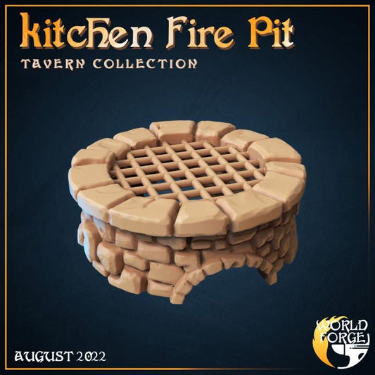 Kitchen Fire Pit - Arcane Dragon Tavern Collection - 32mm Scale - Unpainted Miniature for DnD, Pathfinder, Tabletop RPGs, and Dioramas