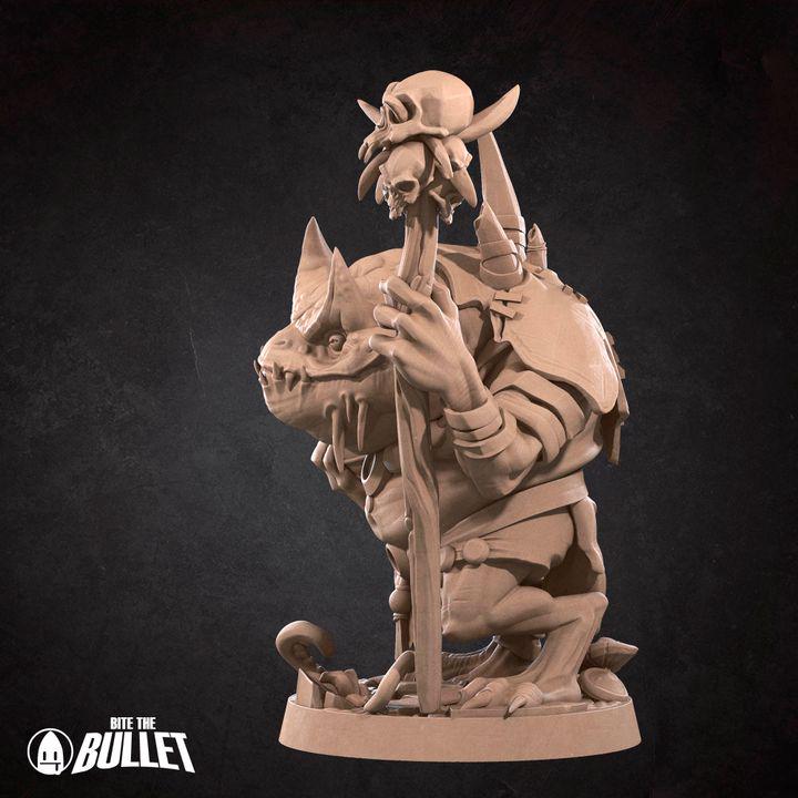 Slaad Adventurer - 32mm, 35mm Scale - Unpainted Miniature for DnD, Pathfinder, Tabletop RPGs - Bite the Bullet