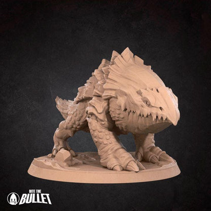 Bulette - 32mm, 35mm Scale - Unpainted Miniature for DnD, Pathfinder, Tabletop RPGs - Bite the Bullet